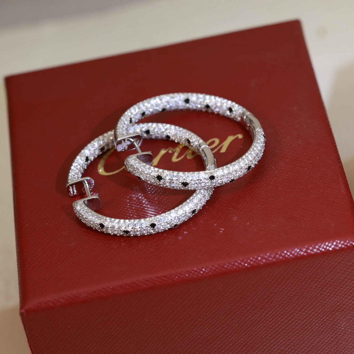 Cartier-Style Diamond-Set Panther Earrings