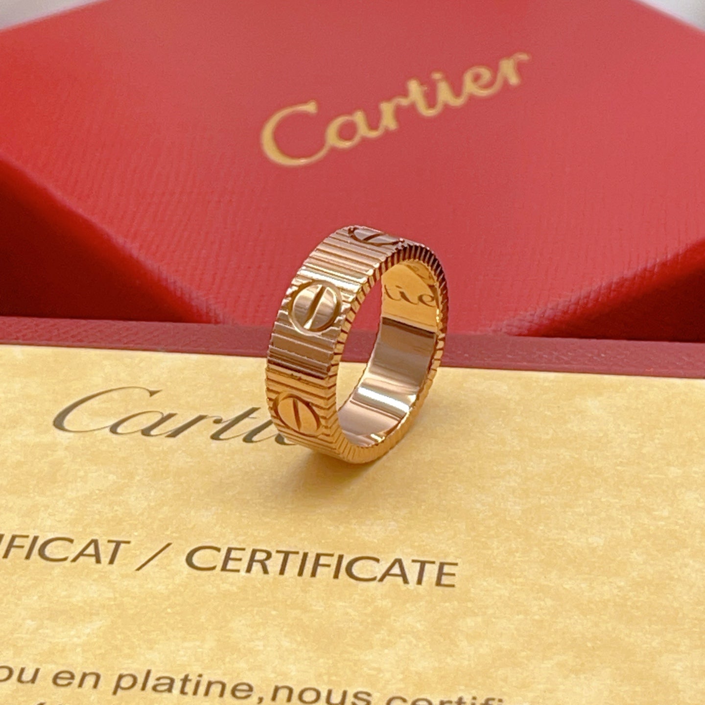 Cartier Rose Gold Spiral Ring