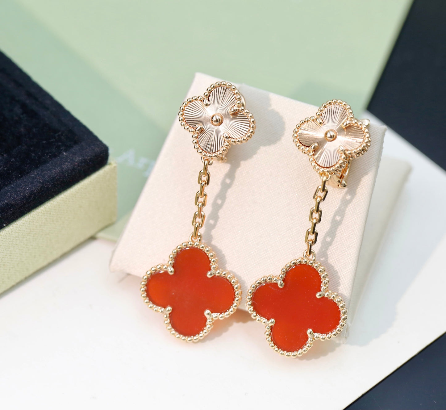 Van Cleef & Arpels Style Clover Earrings