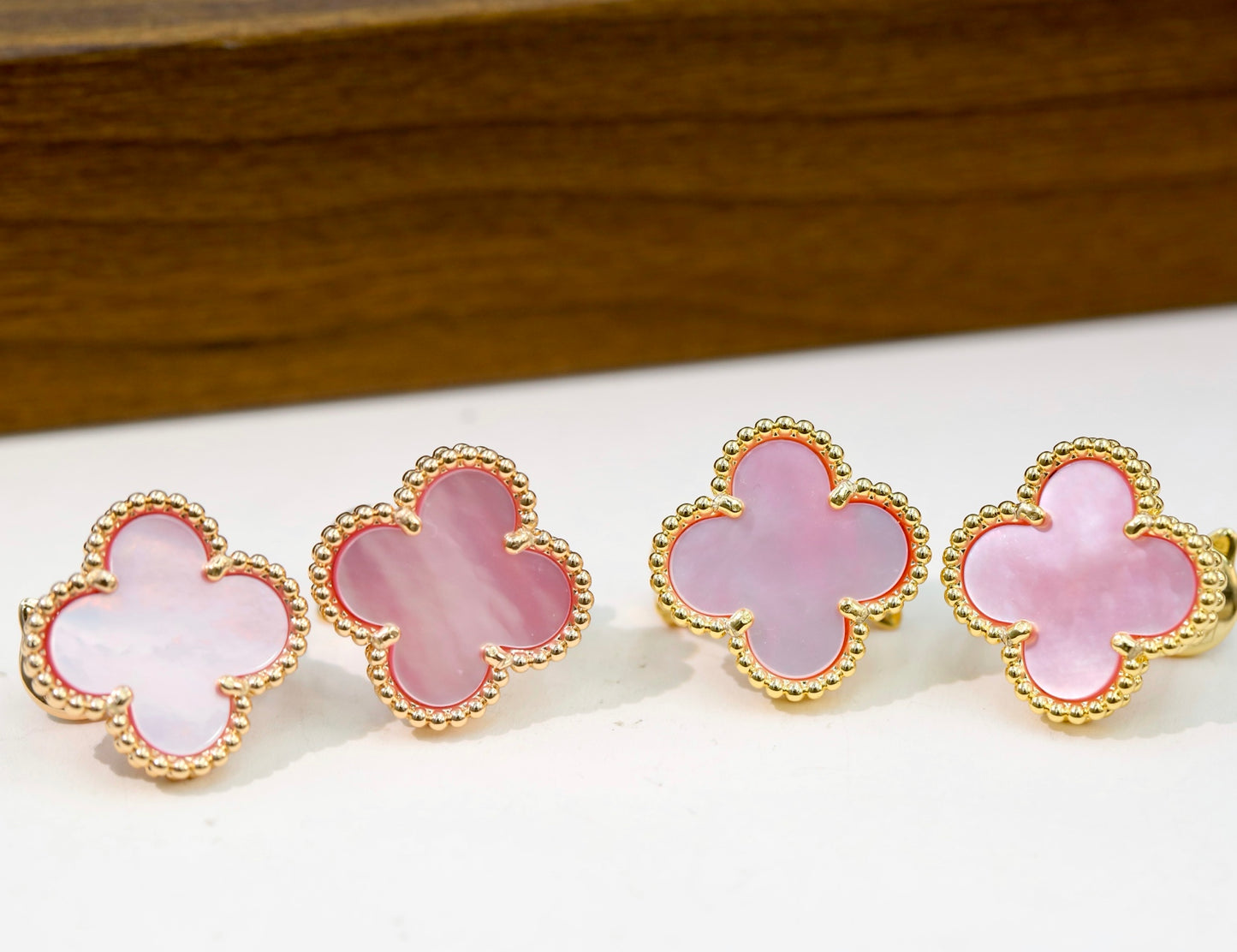 Van Cleef & Arpels-Style Clover Stud Earrings