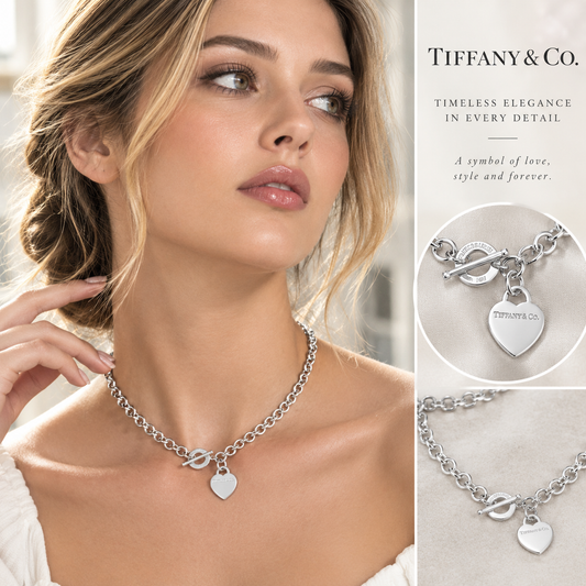 Tiffany & Co. Vintage Chunky Chain Heart Necklace