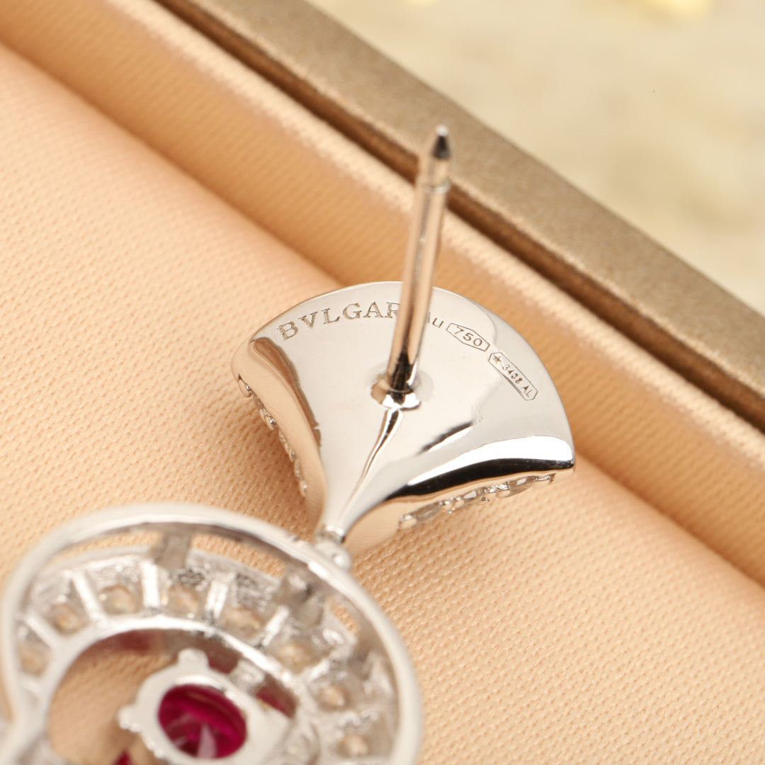 BVLGARI 925 Silver Gold-Plated Earrings