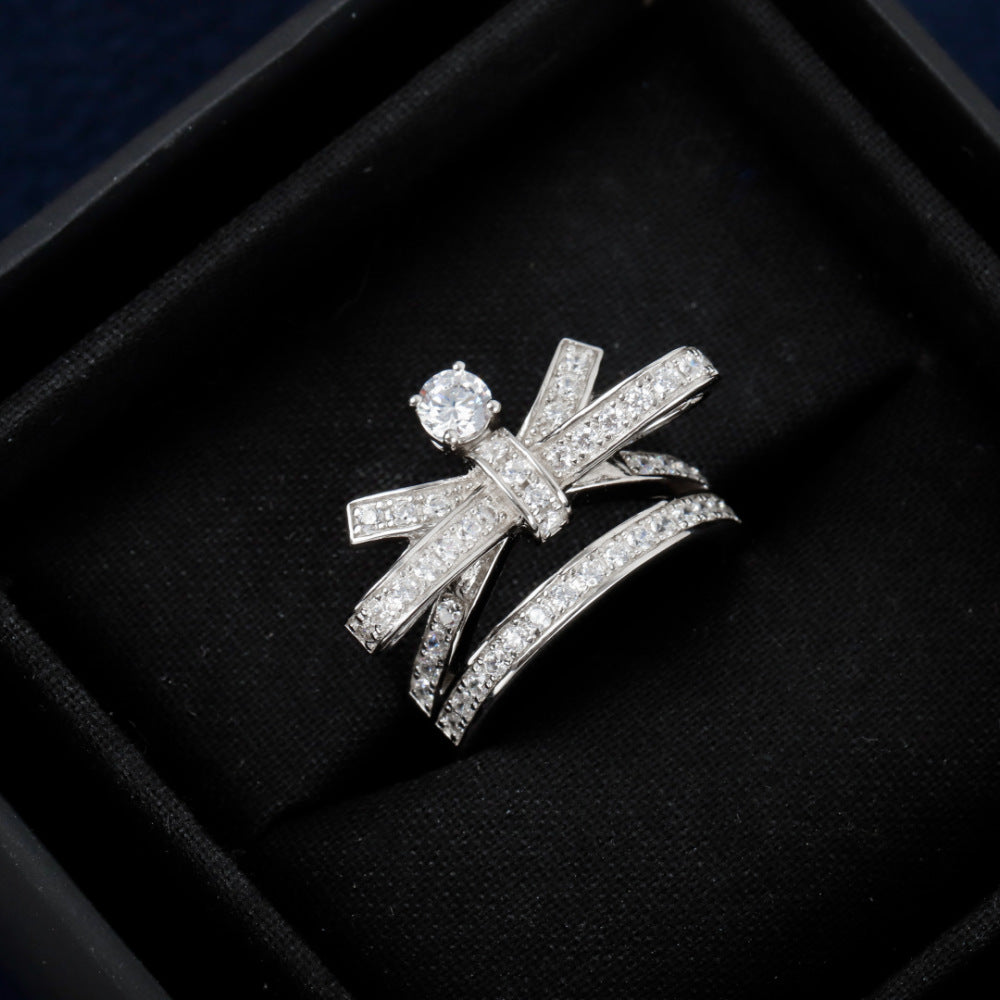 Chanel Crystal Brass Ring