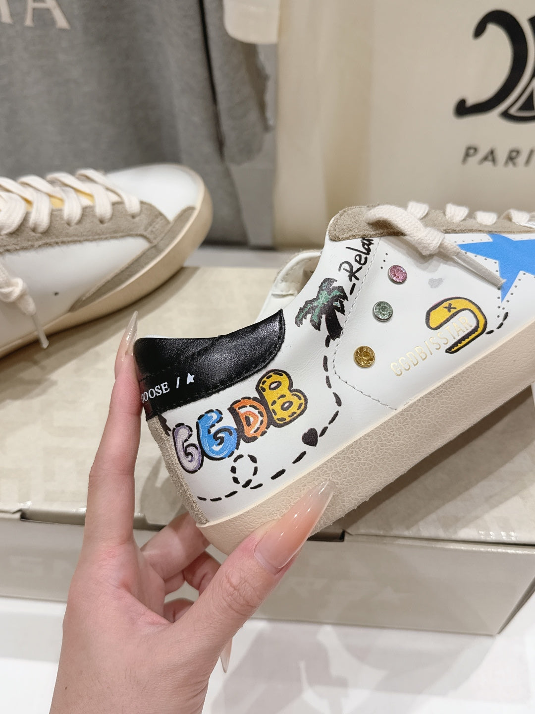 Golden Goose Vintage Distressed Sneakers #187