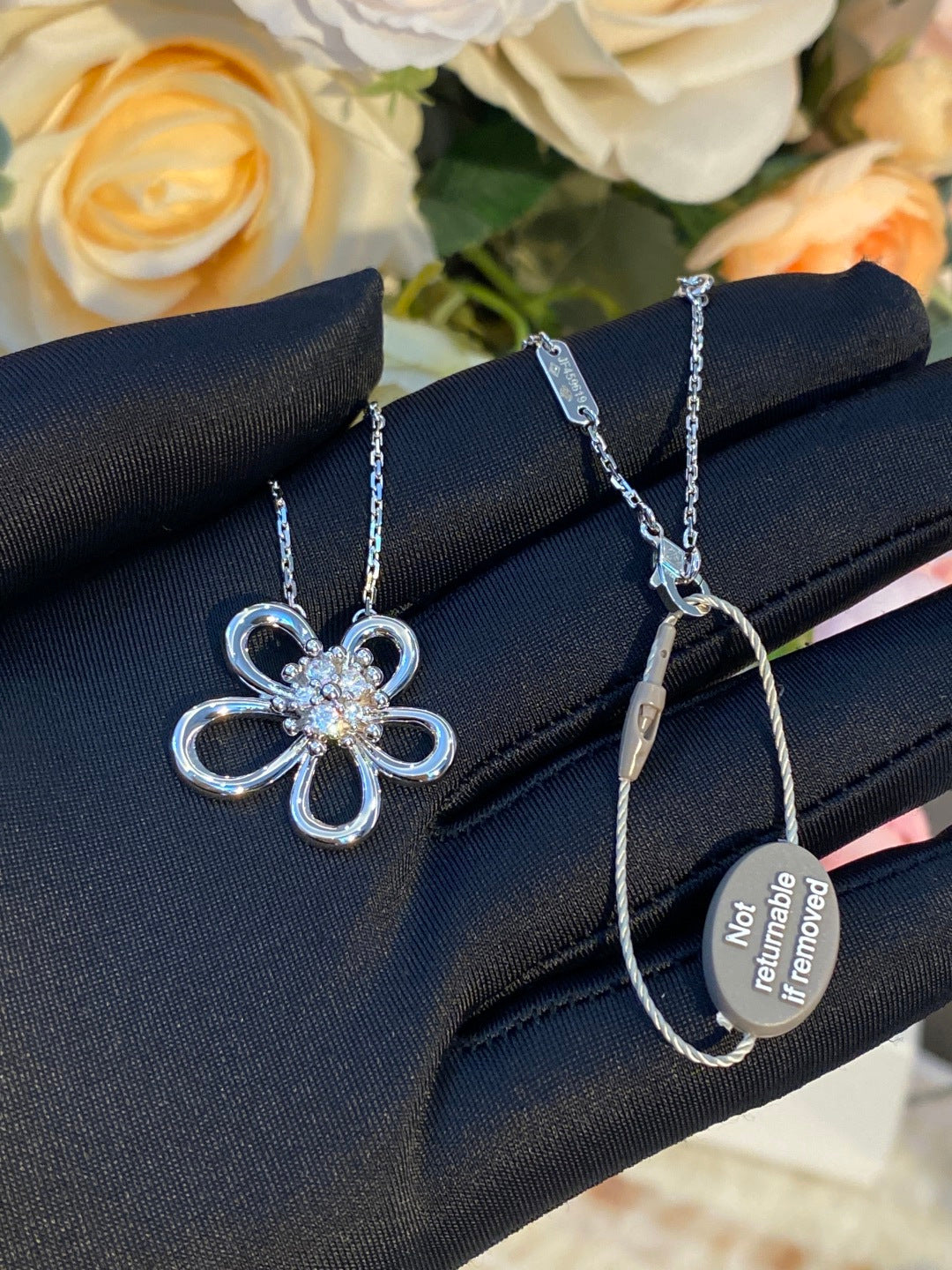 Van Cleef & Arpels Large Flower Diamond-Set Necklace