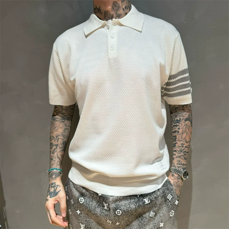 thom browne Knitted POLO shirt