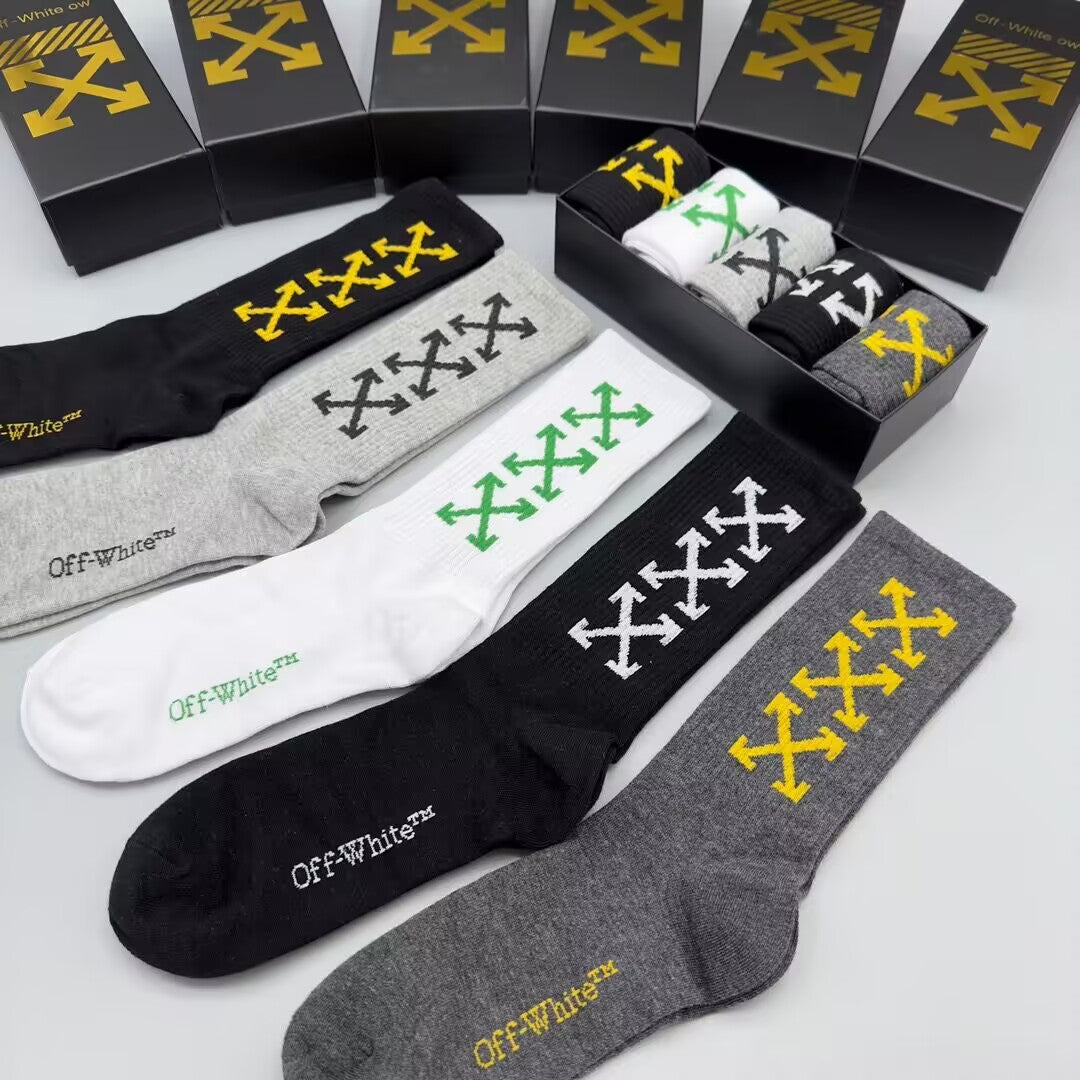 Off  Pure Cotton Mid-Length Socks