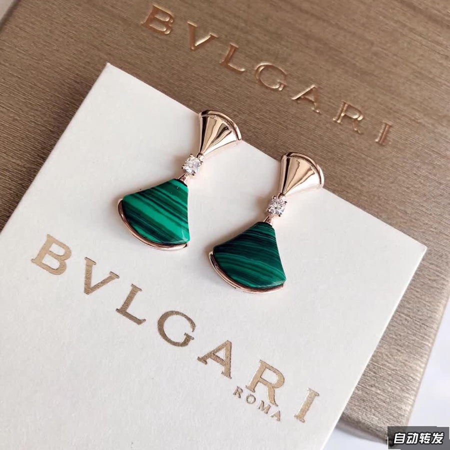 BVLGARI 925 Silver Gold-Plated Earrings