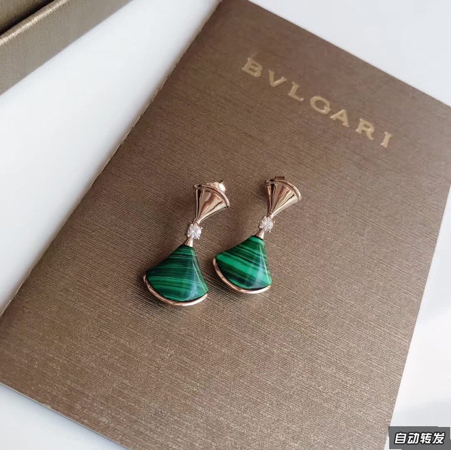 BVLGARI 925 Silver Gold-Plated Earrings