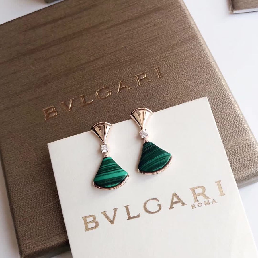 BVLGARI 925 Silver Gold-Plated Earrings