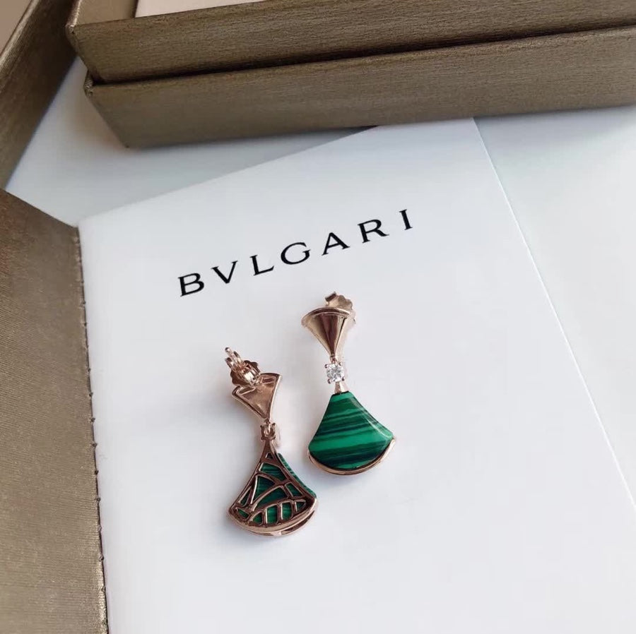 BVLGARI 925 Silver Gold-Plated Earrings