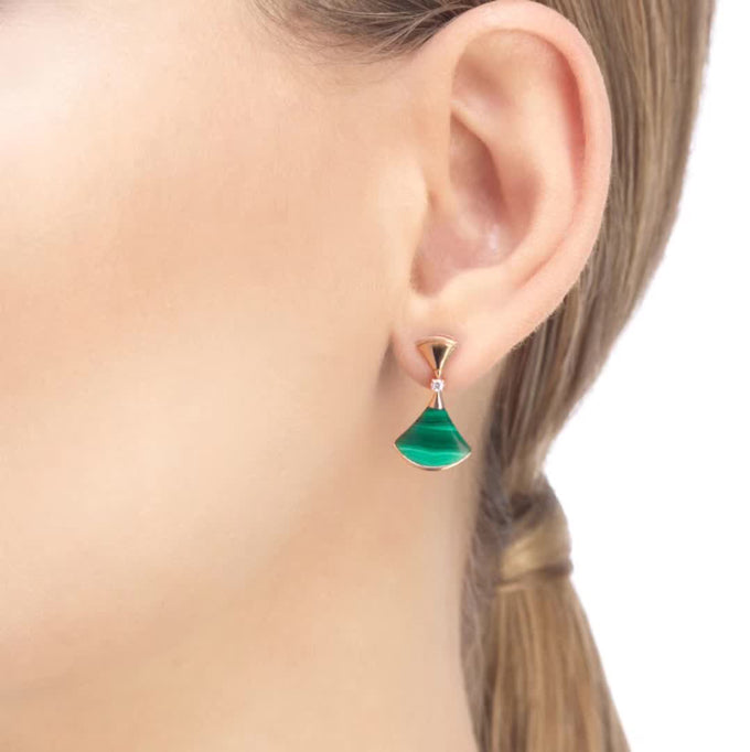 BVLGARI 925 Silver Gold-Plated Earrings