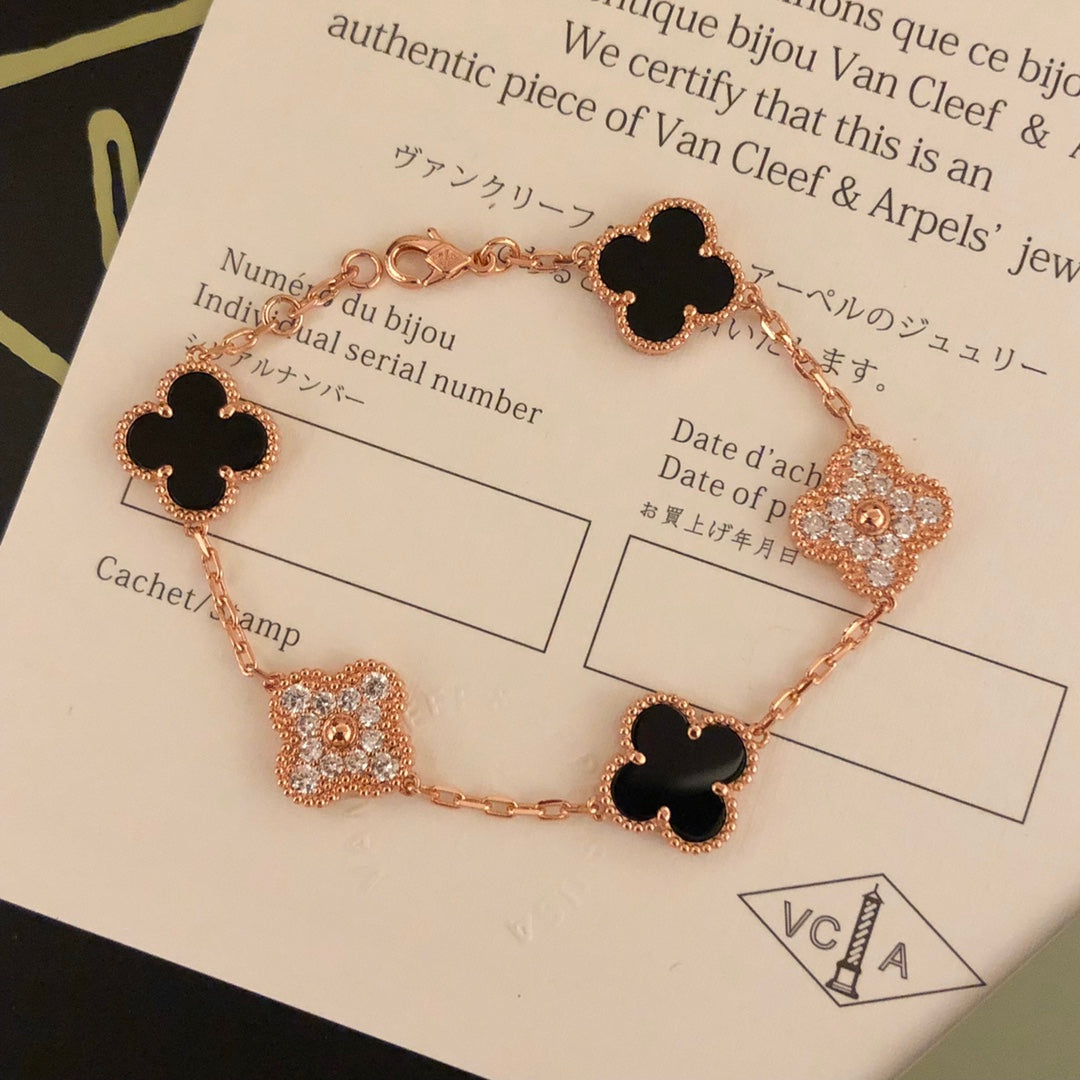 Van Cleef & Arpels Clover 5-Motif Bracelet