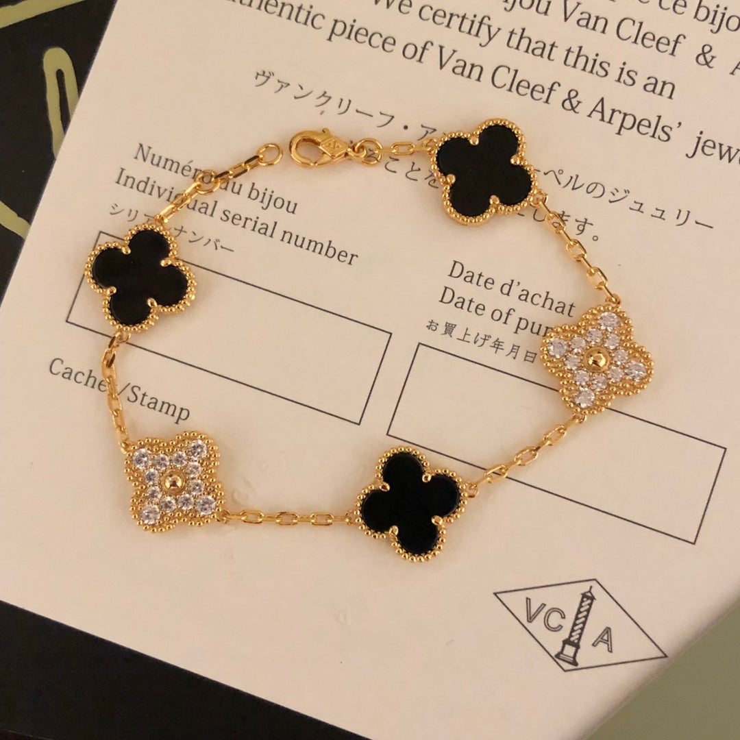 Van Cleef & Arpels Clover 5-Motif Bracelet