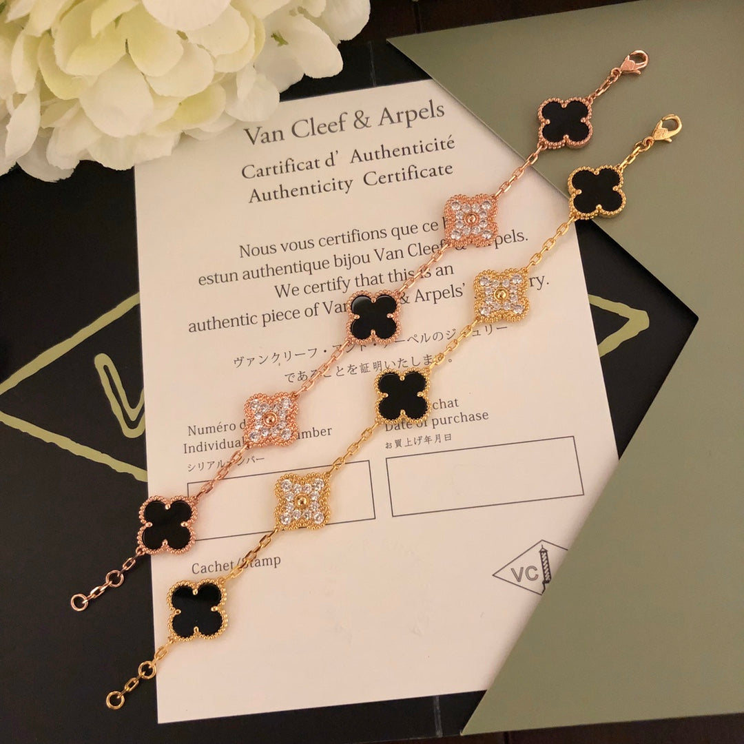 Van Cleef & Arpels Clover 5-Motif Bracelet