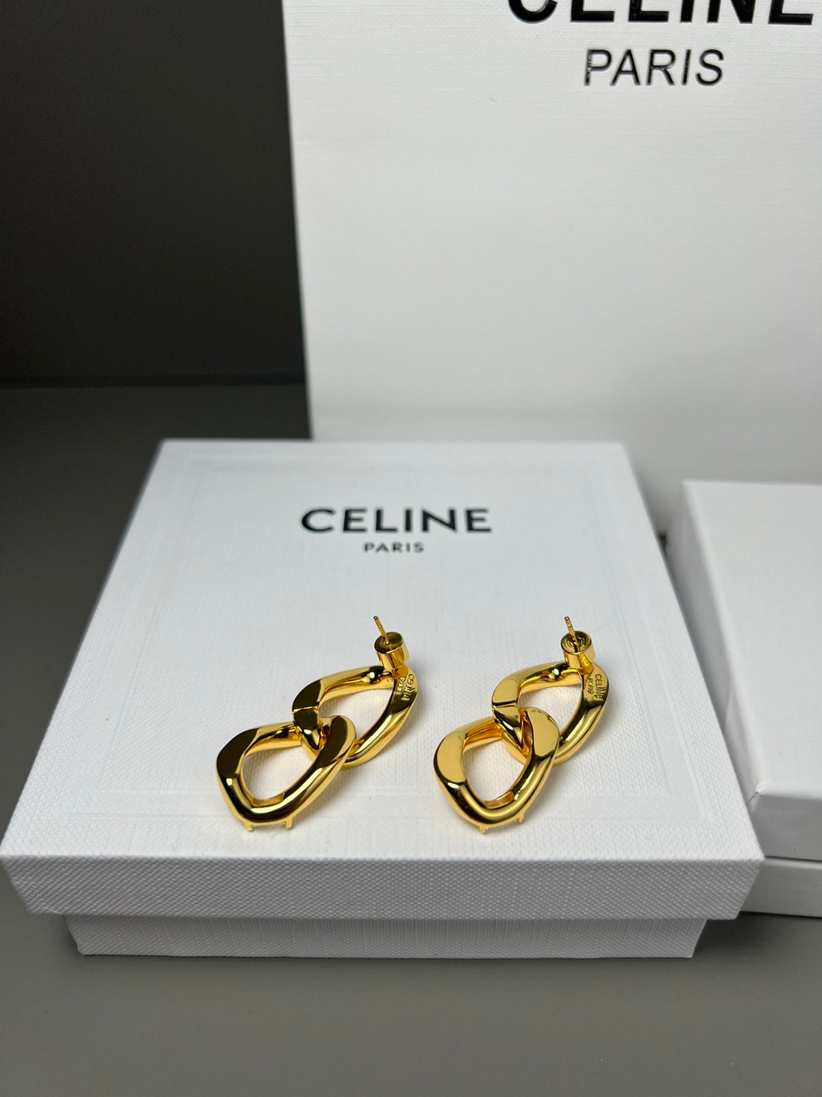 CELINE Gold-Plated Brass Earrings