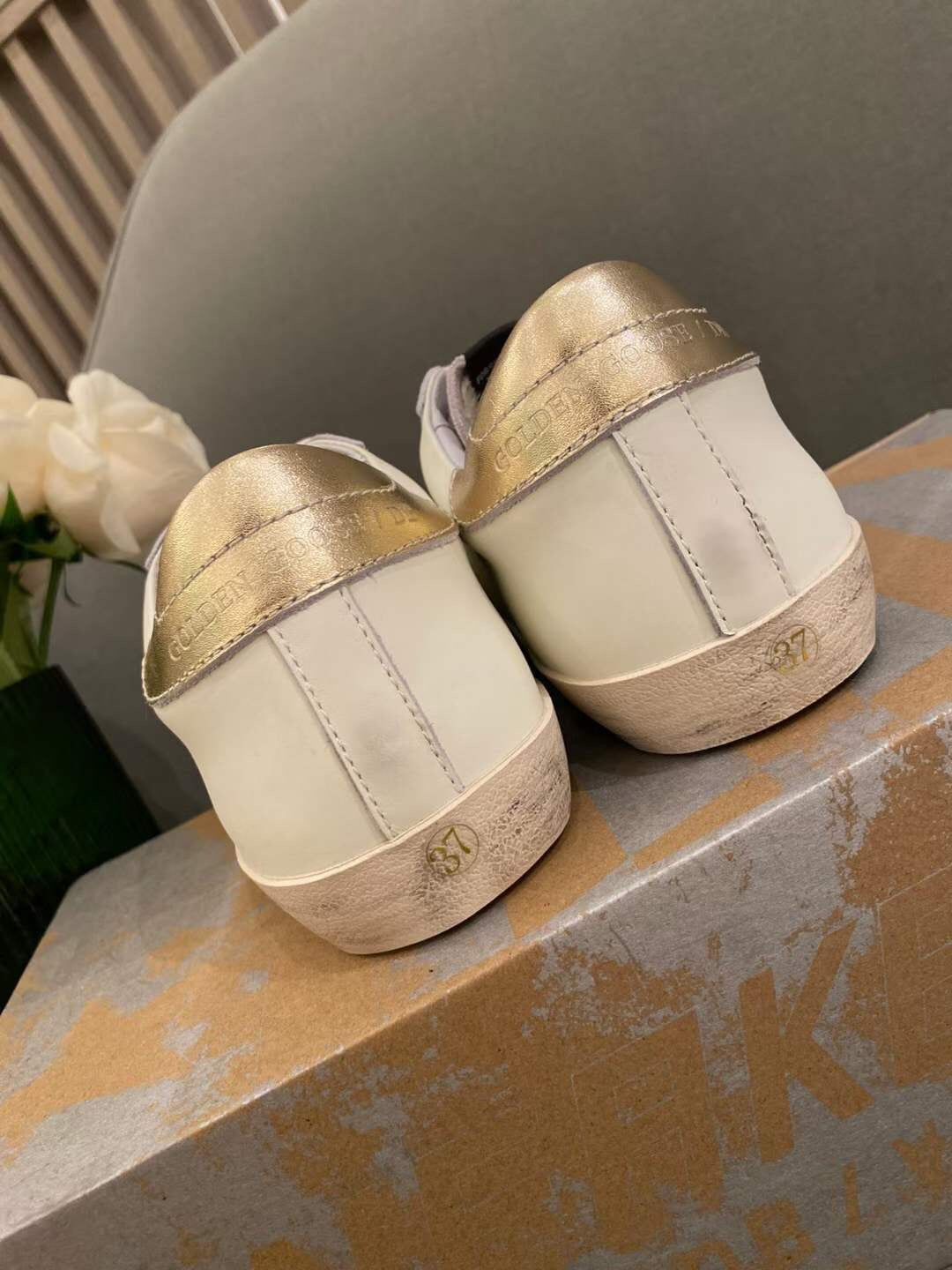 Golden Goose Vintage Distressed Sneakers #317
