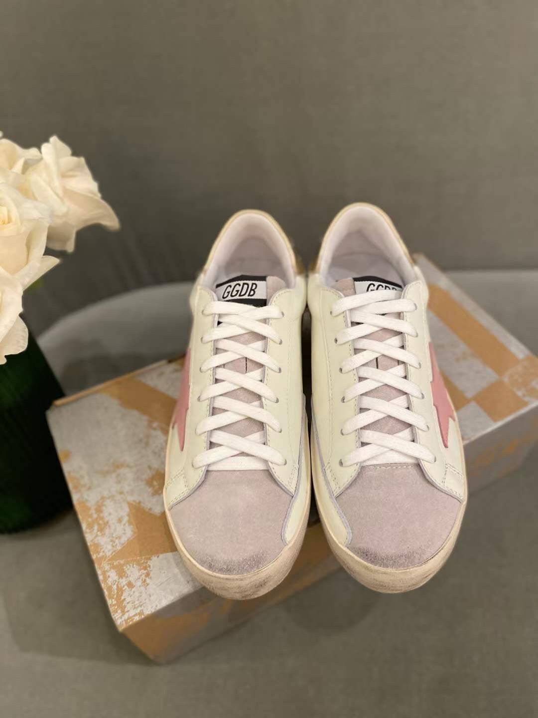 Golden Goose Vintage Distressed Sneakers #317