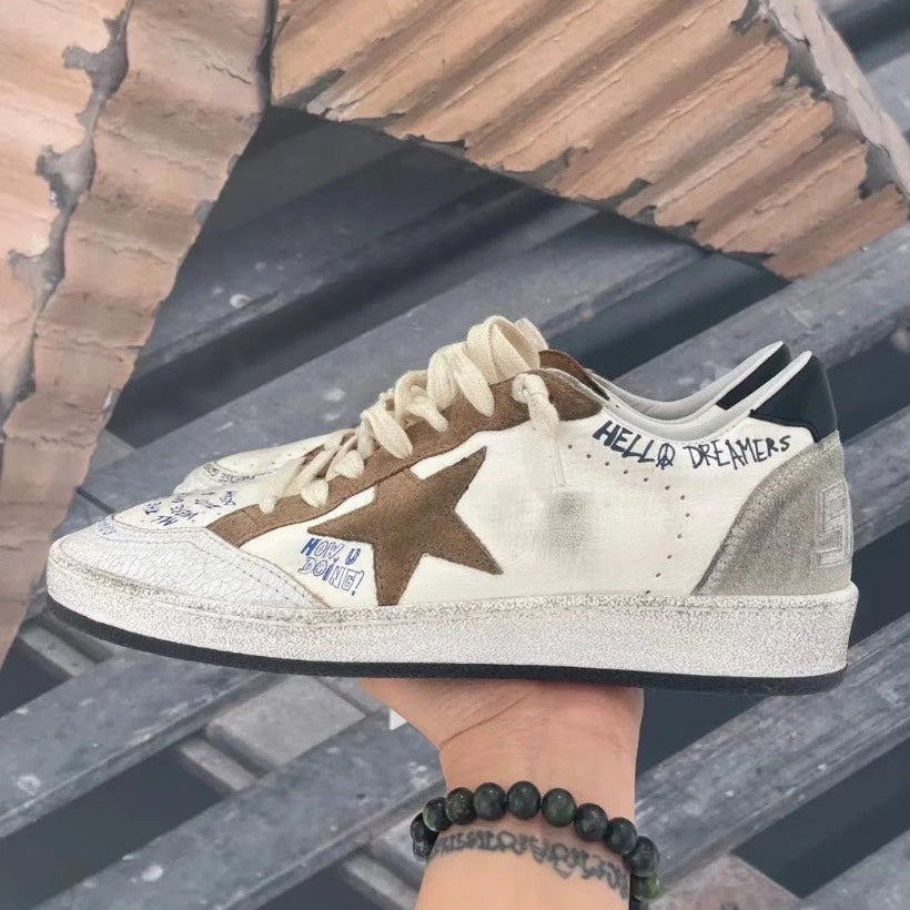 Golden Goose Vintage Distressed Sneakers #230