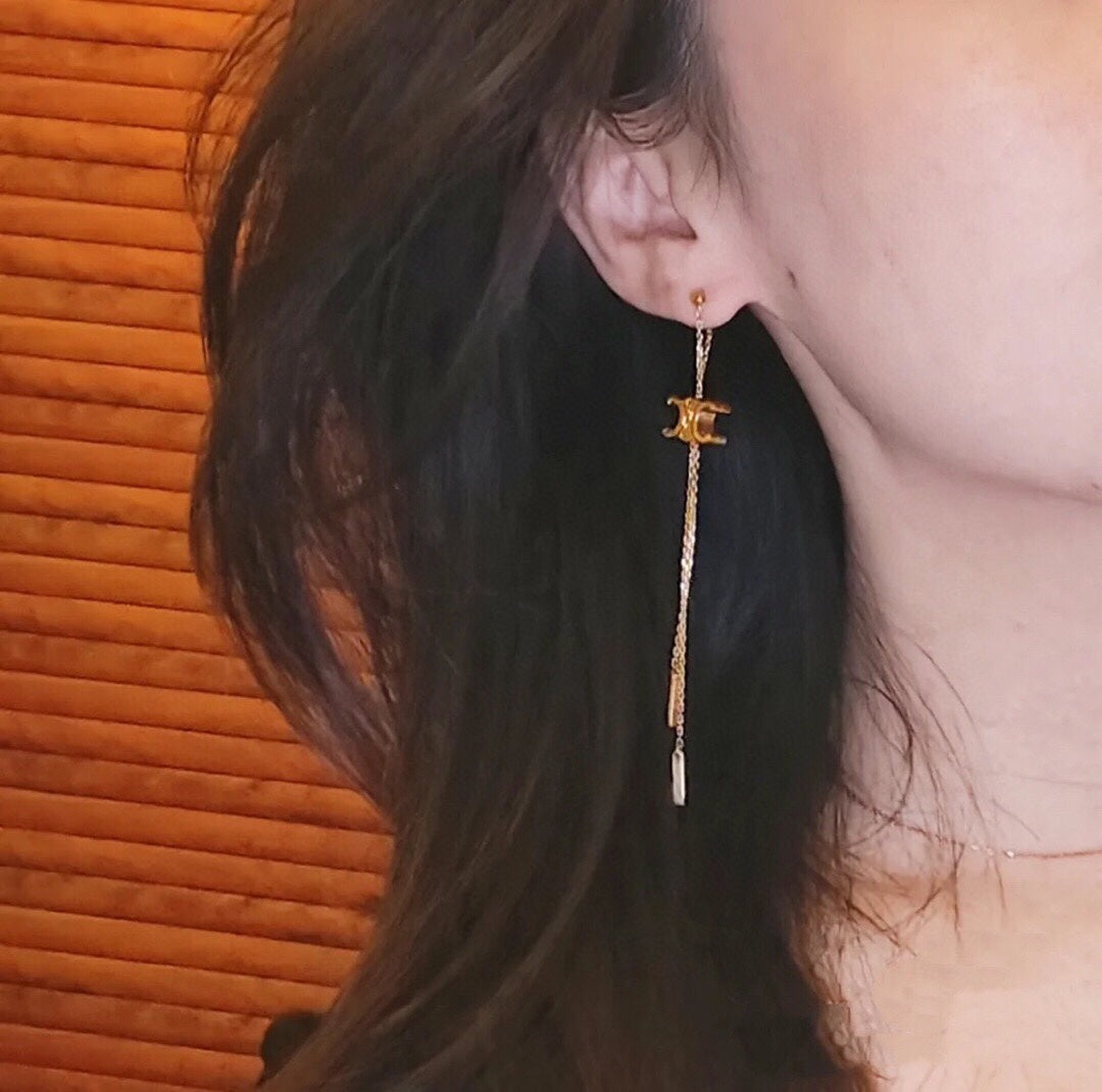 CELINE Chain Earrings