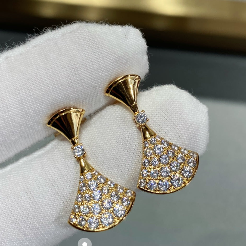 BVLGARI Gold-Plated Crystal Earrings