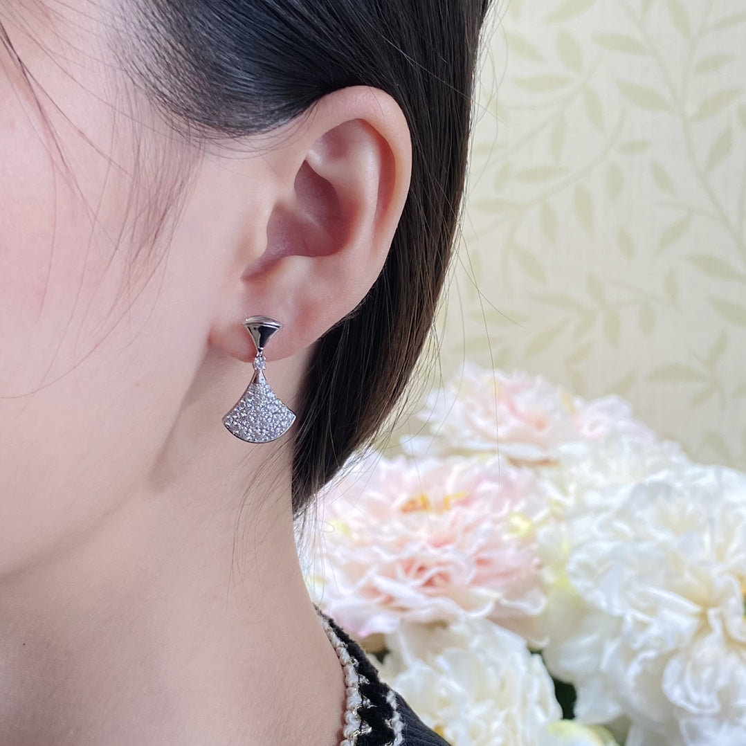 BVLGARI Gold-Plated Crystal Earrings