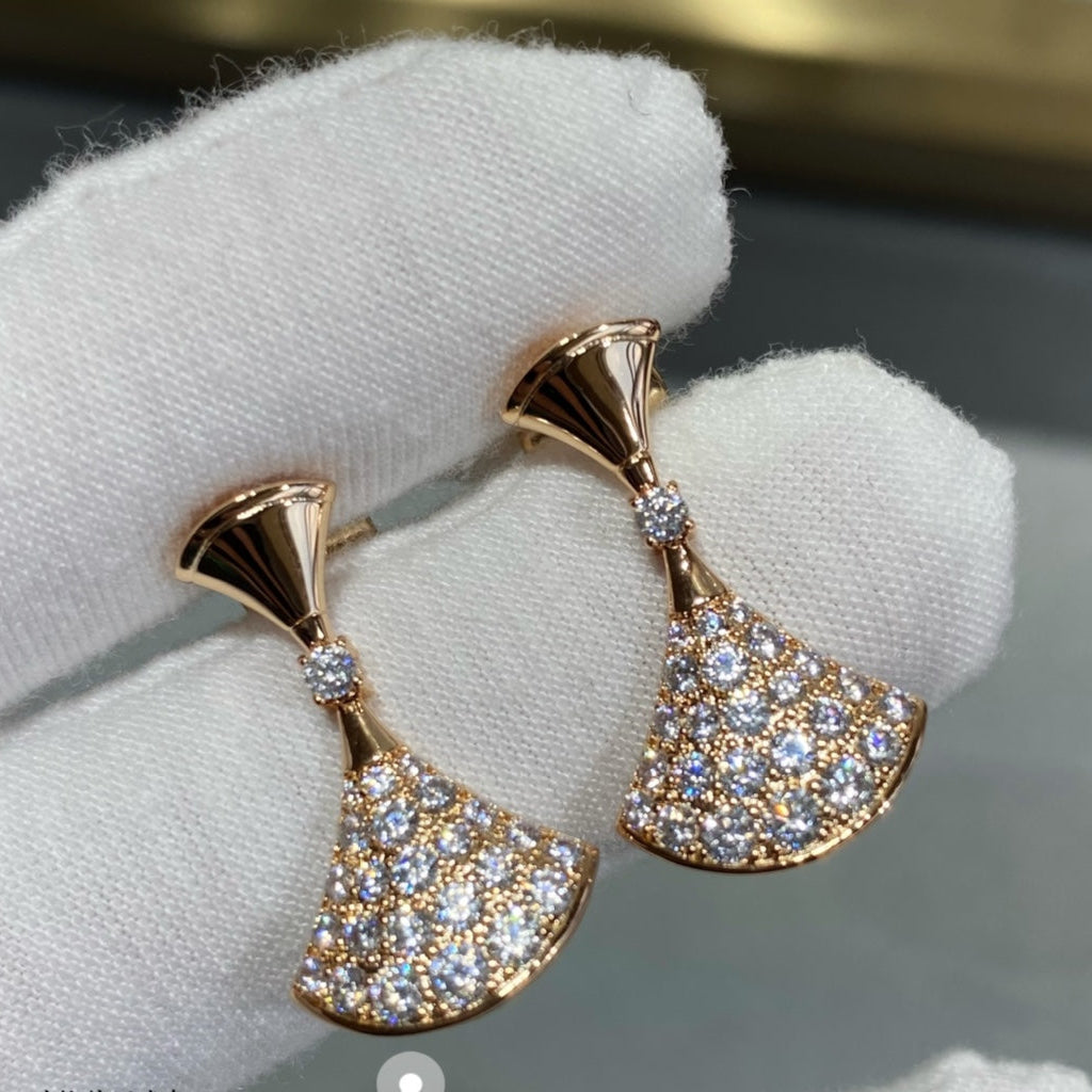 BVLGARI Gold-Plated Crystal Earrings