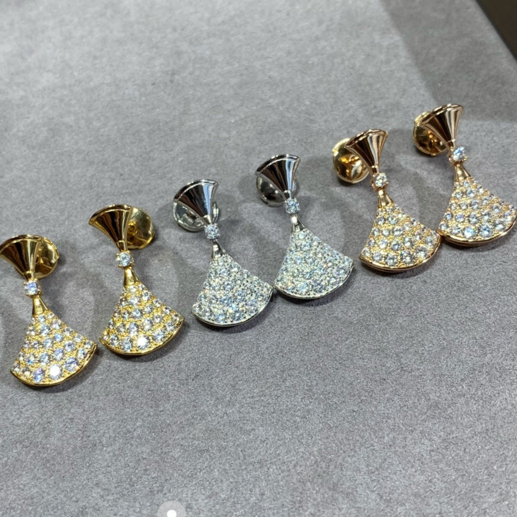 BVLGARI Gold-Plated Crystal Earrings