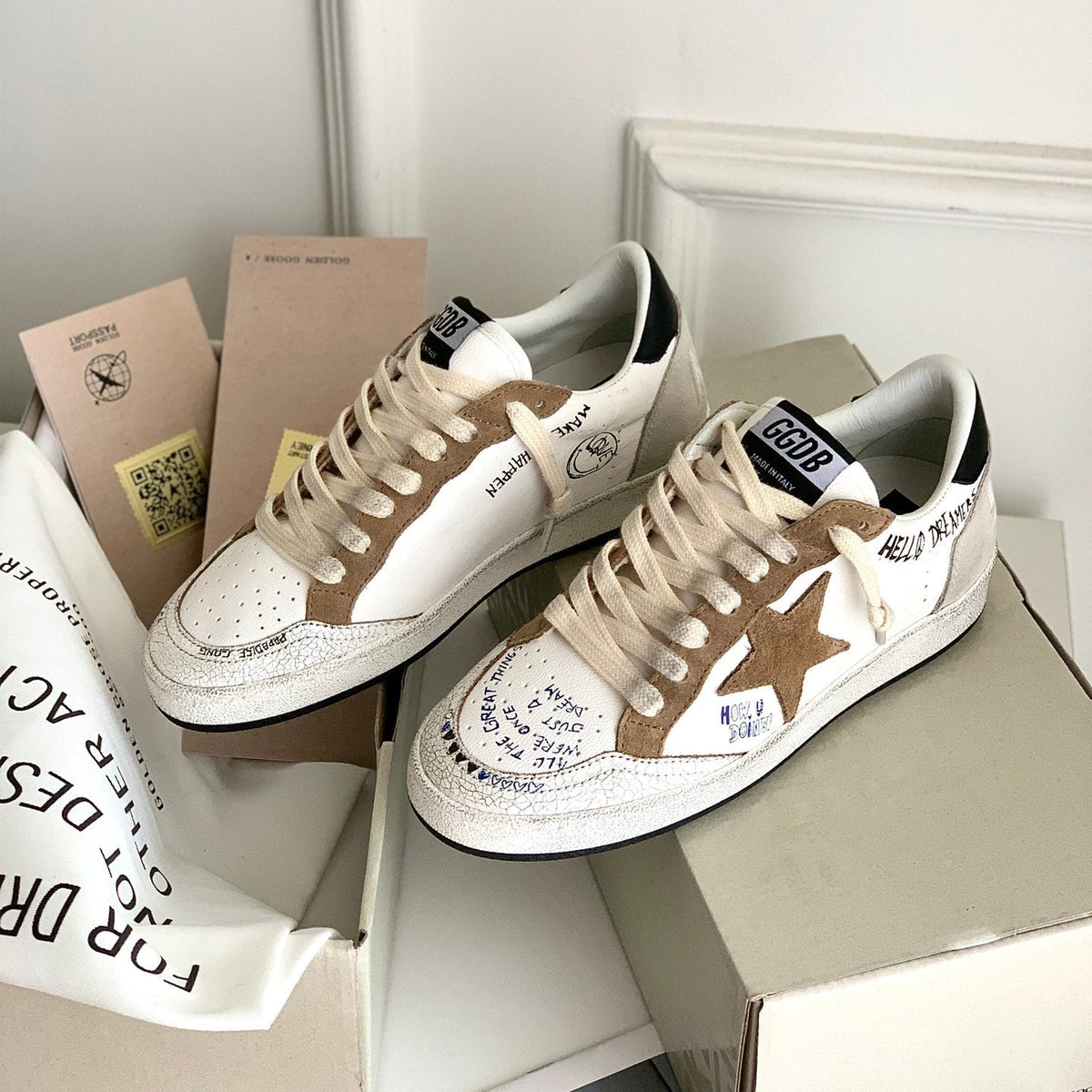 Golden Goose Vintage Distressed Sneakers #277