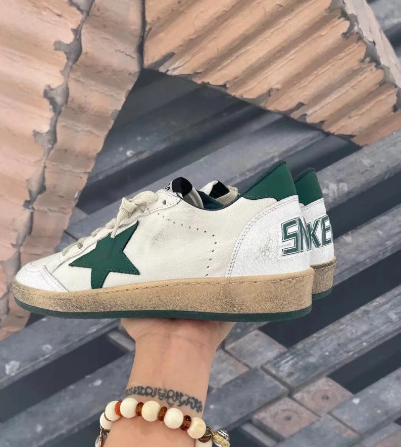 Golden Goose Vintage Distressed Sneakers #258