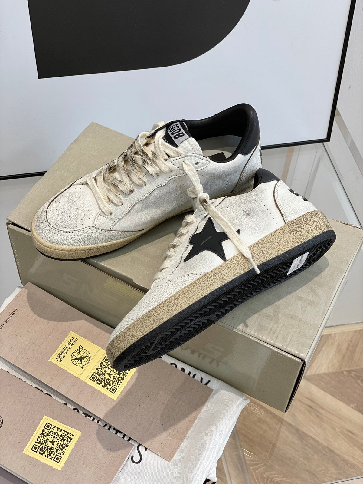 Golden Goose Vintage Distressed Sneakers #130