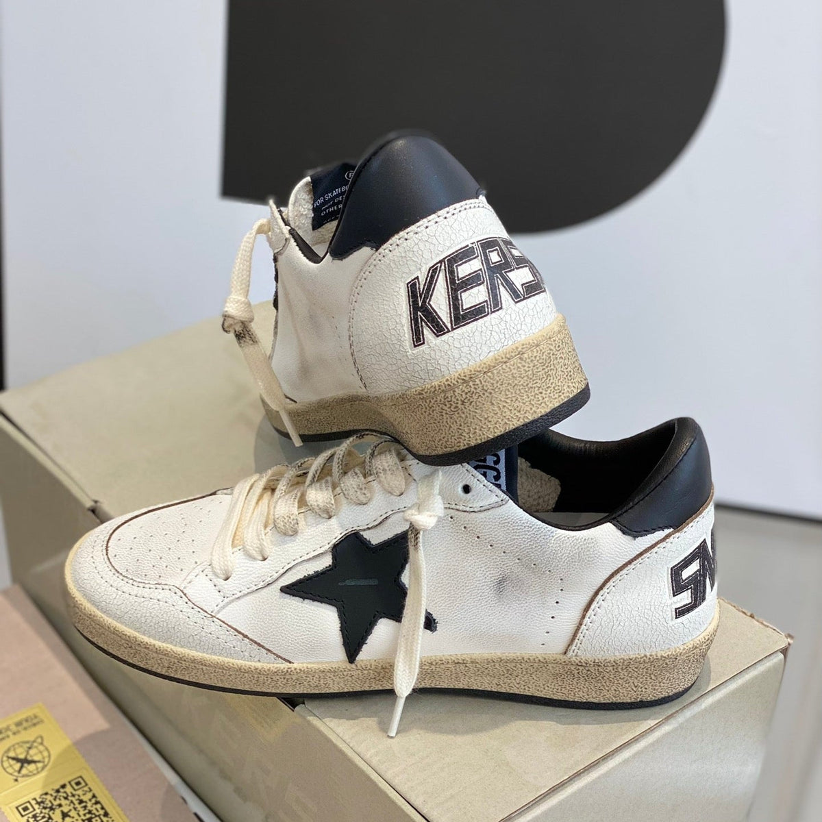 Golden Goose Vintage Distressed Sneakers #130