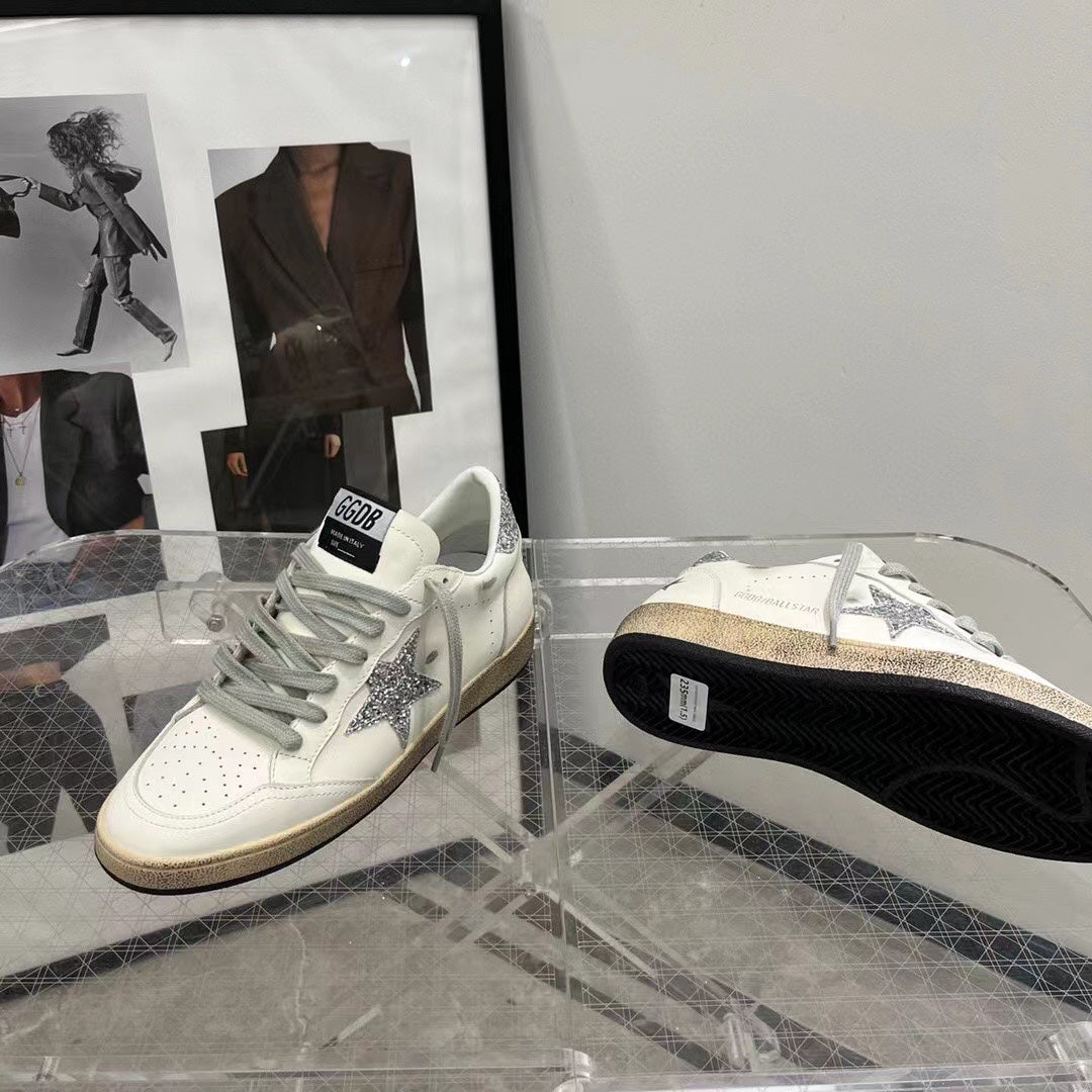 Golden Goose Vintage Distressed Sneakers #156