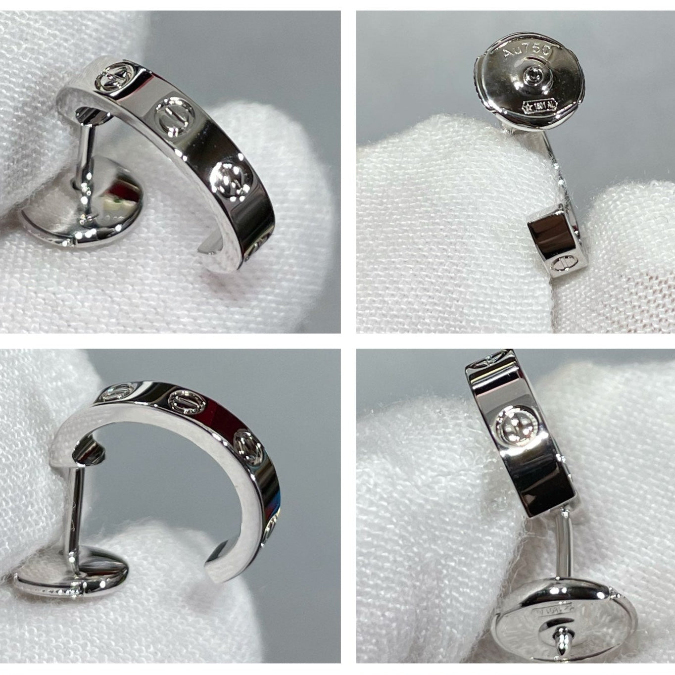 Cartier Narrow Smooth LOVE Earrings