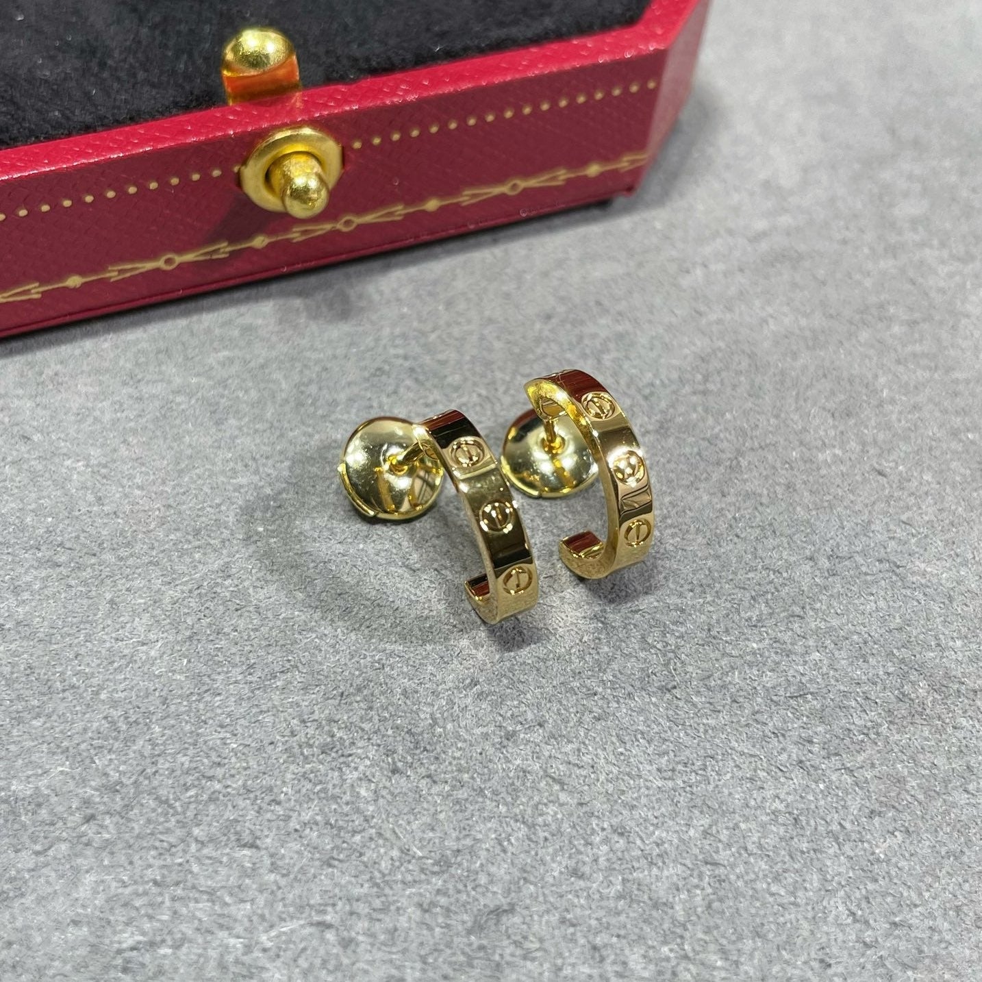 Cartier Narrow Smooth LOVE Earrings