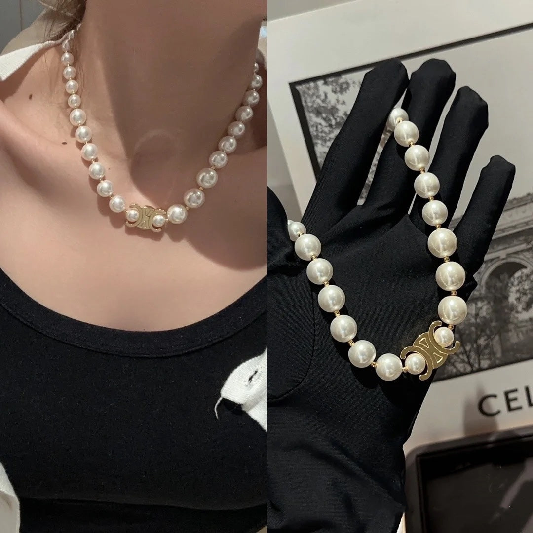 CELINE Pearl Triomphe Necklace