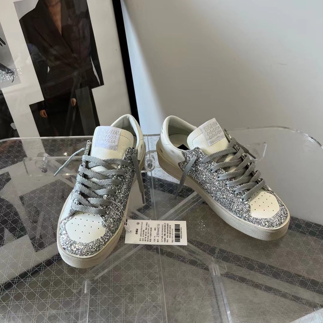 Golden Goose Vintage Distressed Sneakers #112