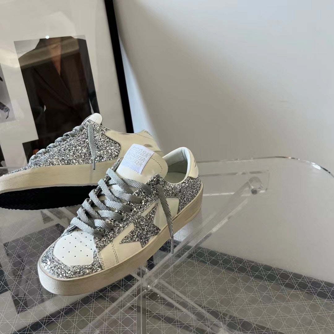 Golden Goose Vintage Distressed Sneakers #112