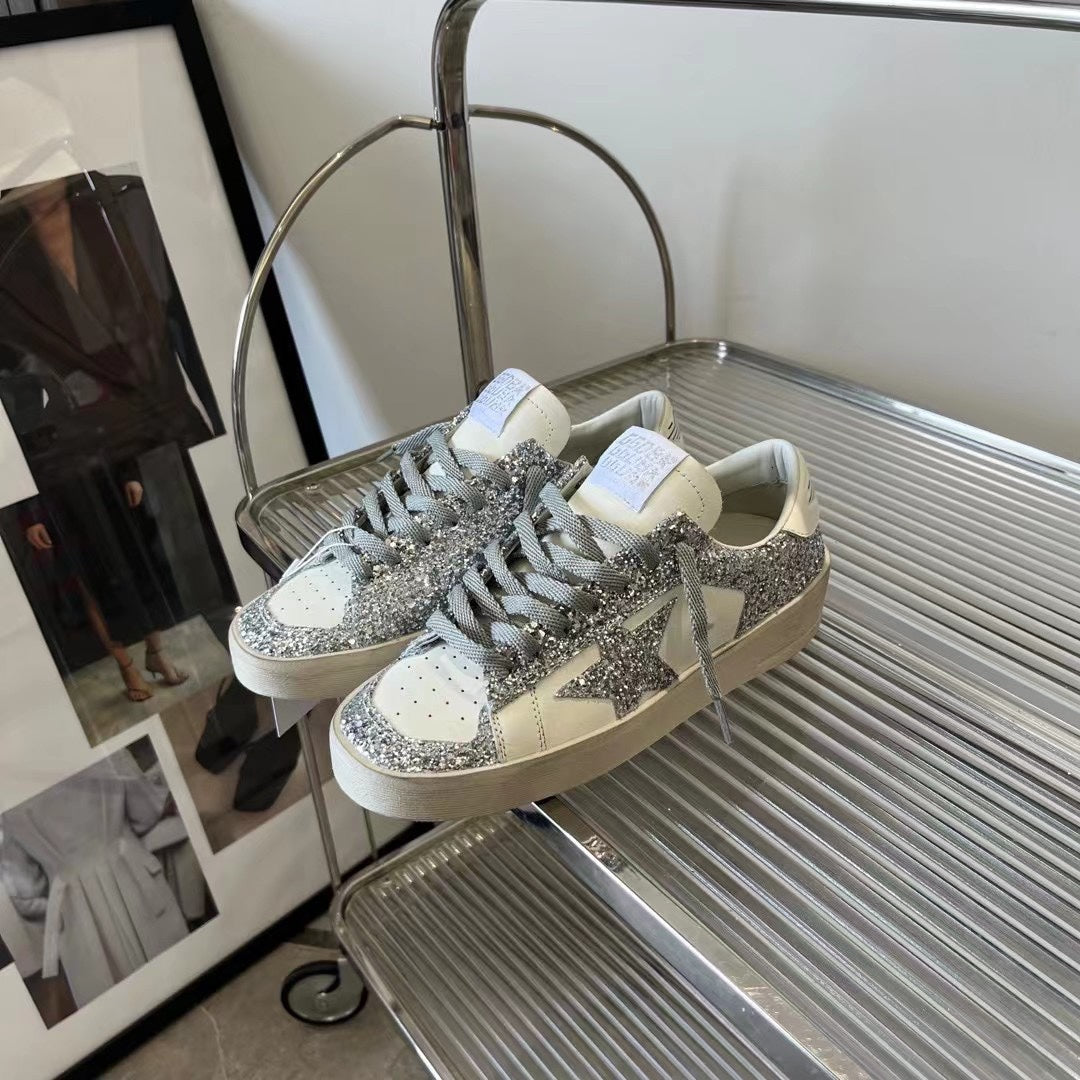 Golden Goose Vintage Distressed Sneakers #112