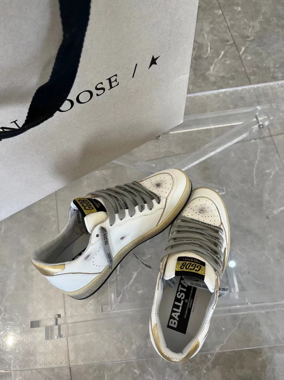 Golden Goose Vintage Distressed Sneakers #253