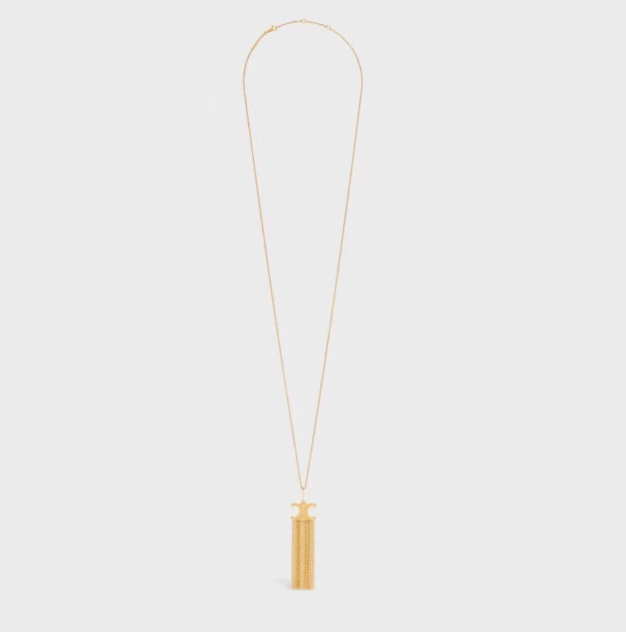 CELINE Brass Triomphe Necklace