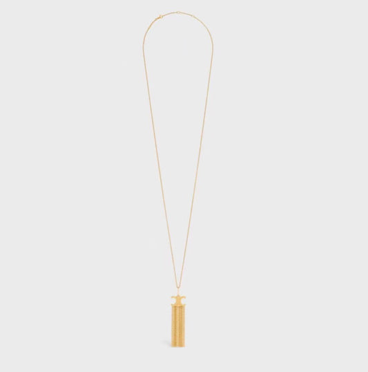 CELINE Brass Triomphe Necklace
