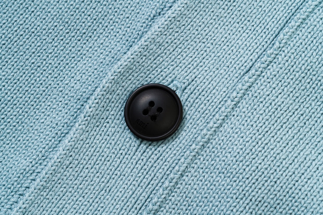 AMI PARIS Cotton and wool cardigan