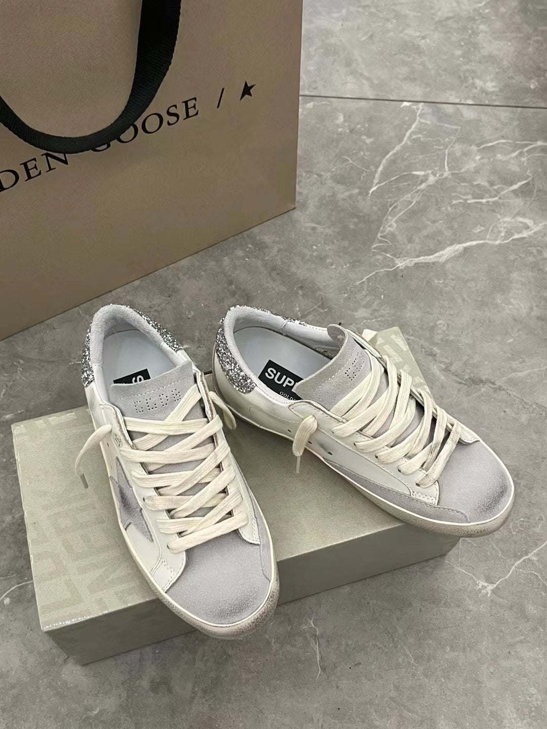 Golden Goose Vintage Distressed Sneakers #262