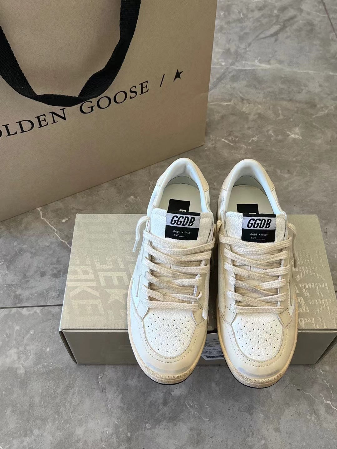 Golden Goose Vintage Distressed Sneakers #086