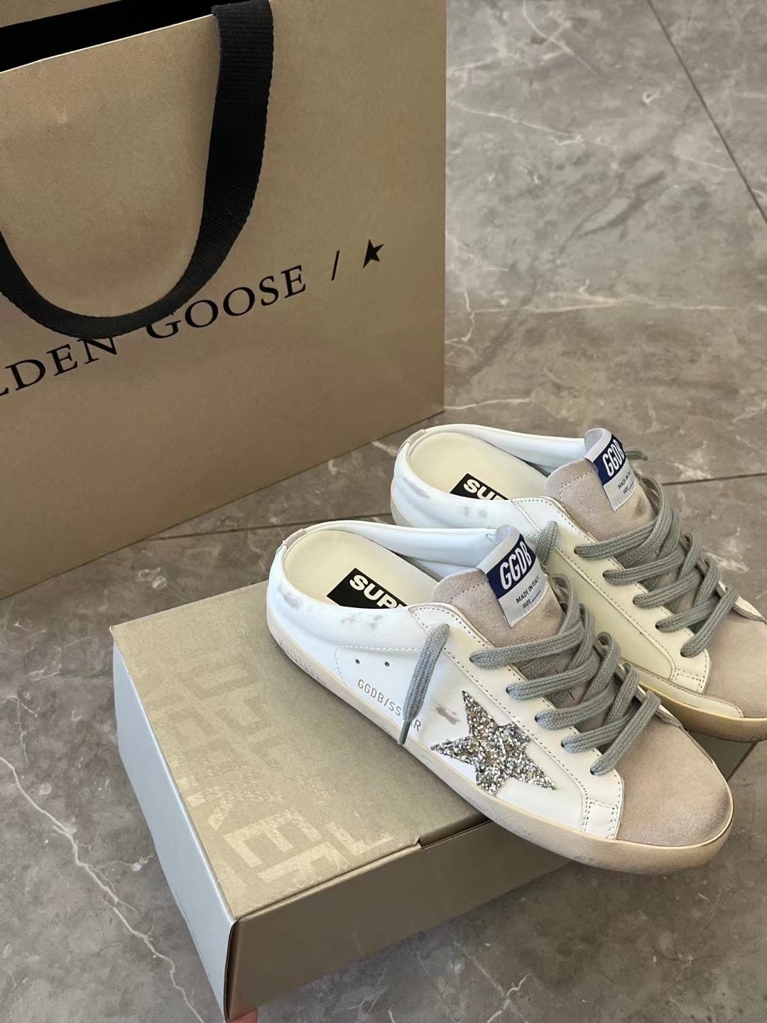 Golden Goose Vintage Distressed Sneakers #136