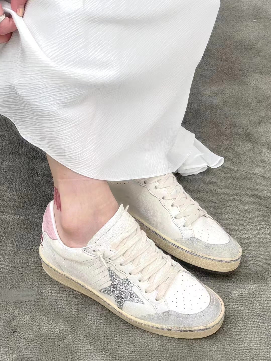 Golden Goose Vintage Distressed Sneakers #157