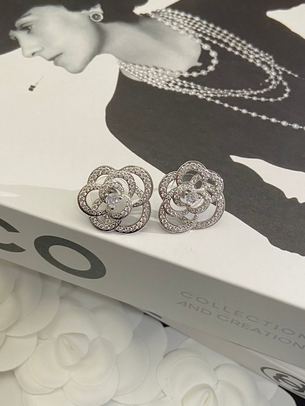 Chanel Camellia Earrings