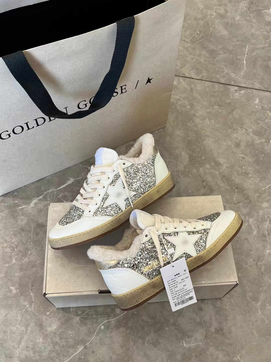 Golden Goose Vintage Distressed Sneakers #107