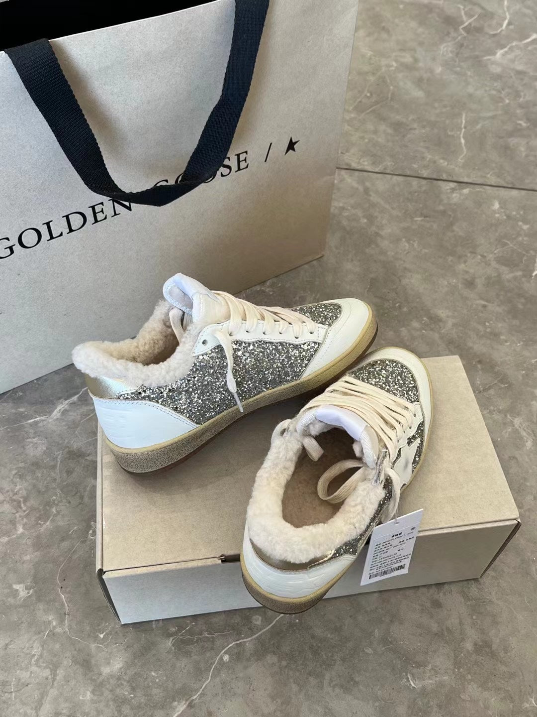 Golden Goose Vintage Distressed Sneakers #107